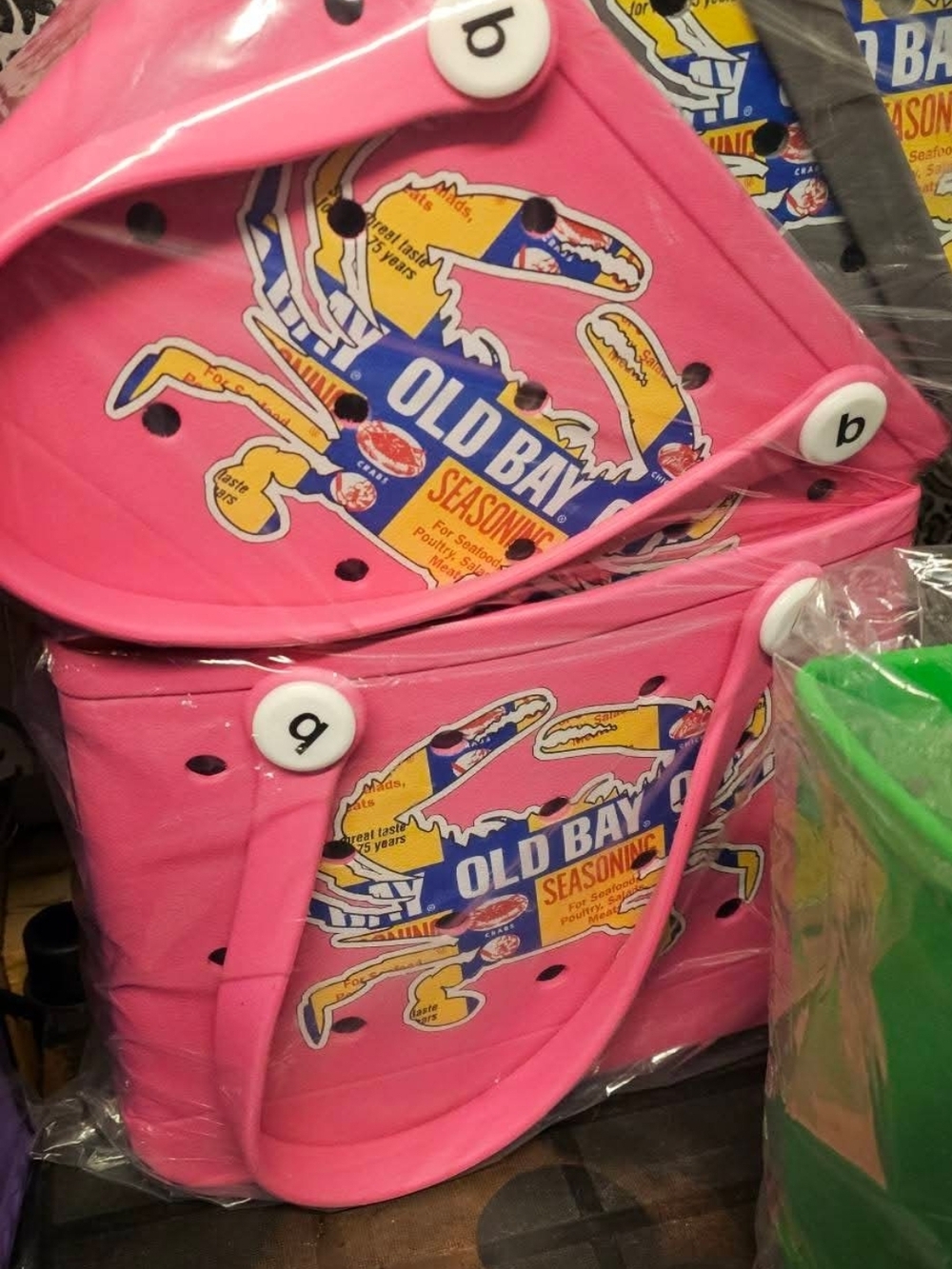 OLD BAY PINK BOGG LIKE BAG SMALL